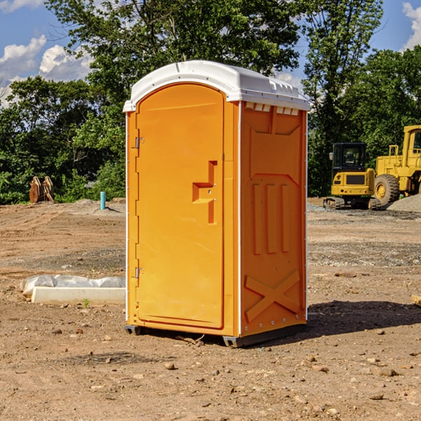 how often are the portable restrooms cleaned and serviced during a rental period in Orange County California